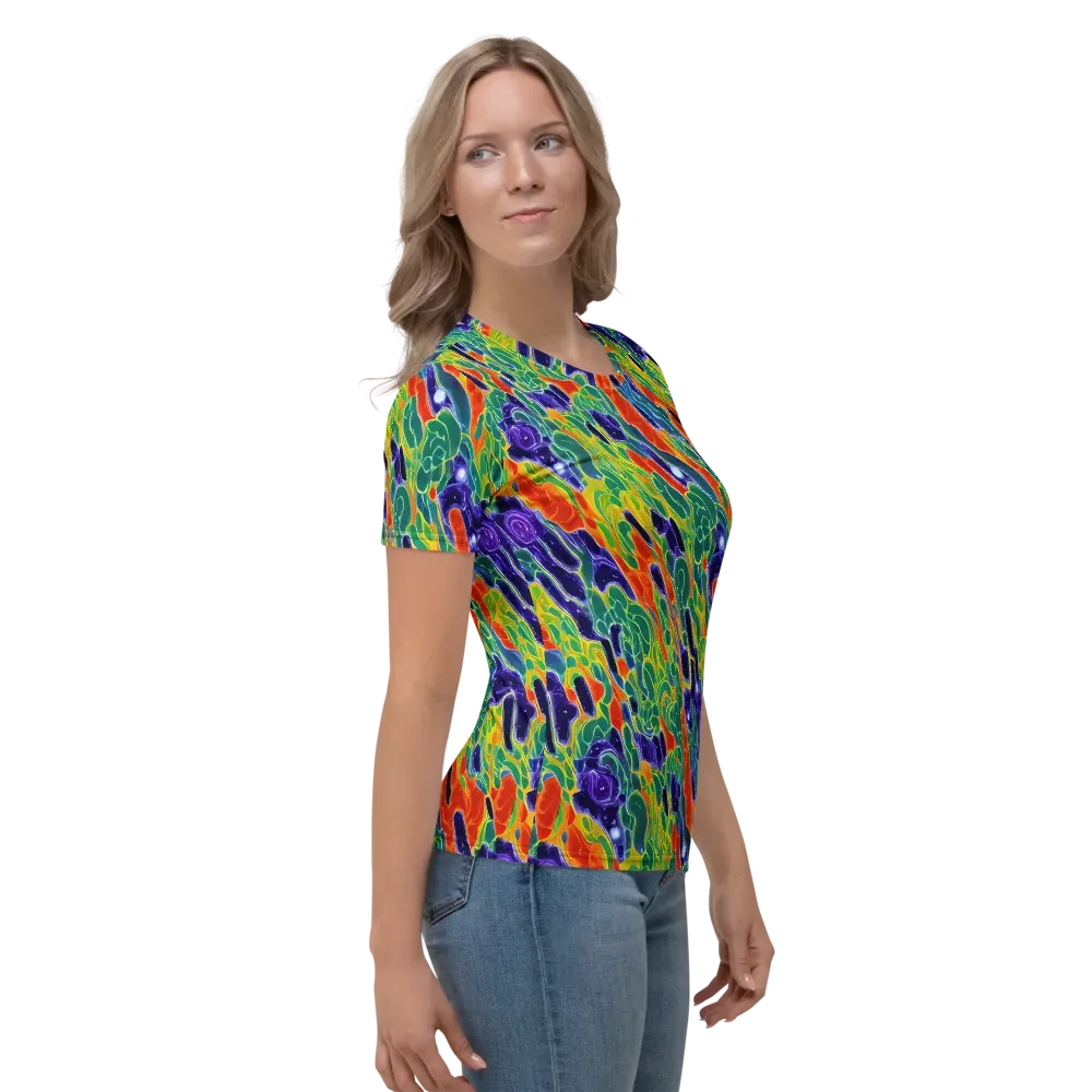 Liquid Tropics on Women's Crew Neck T-Shirt — Right