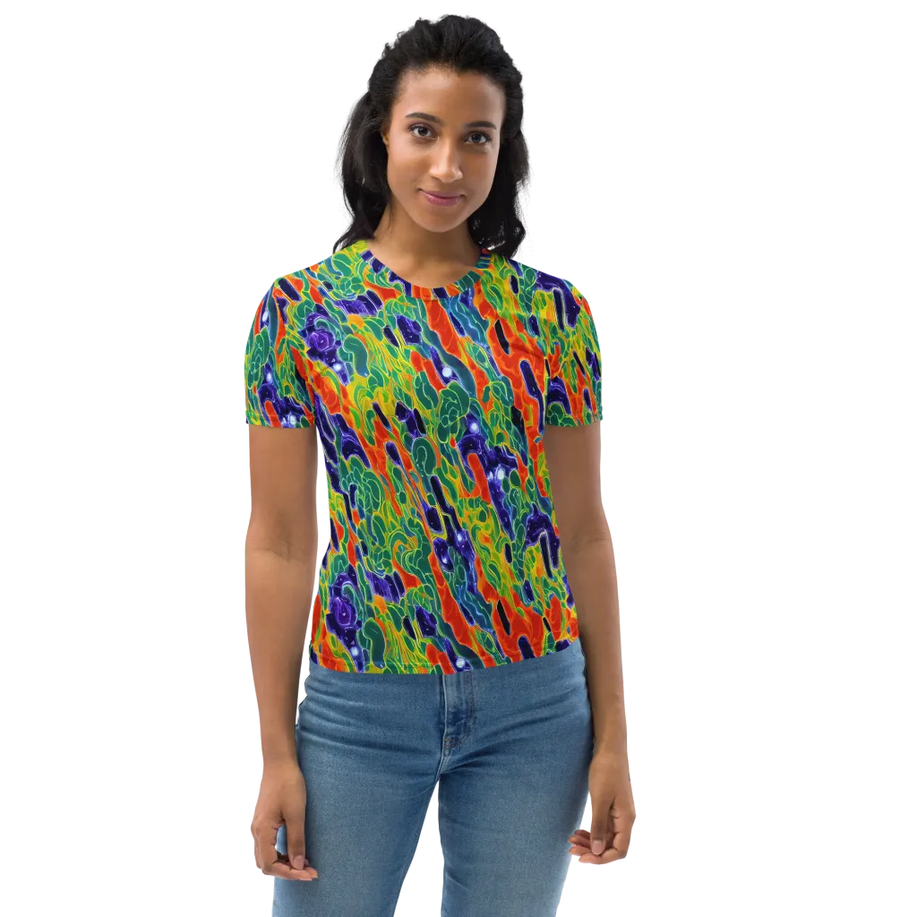 Liquid Tropics on Women's Crew Neck T-Shirt — Front