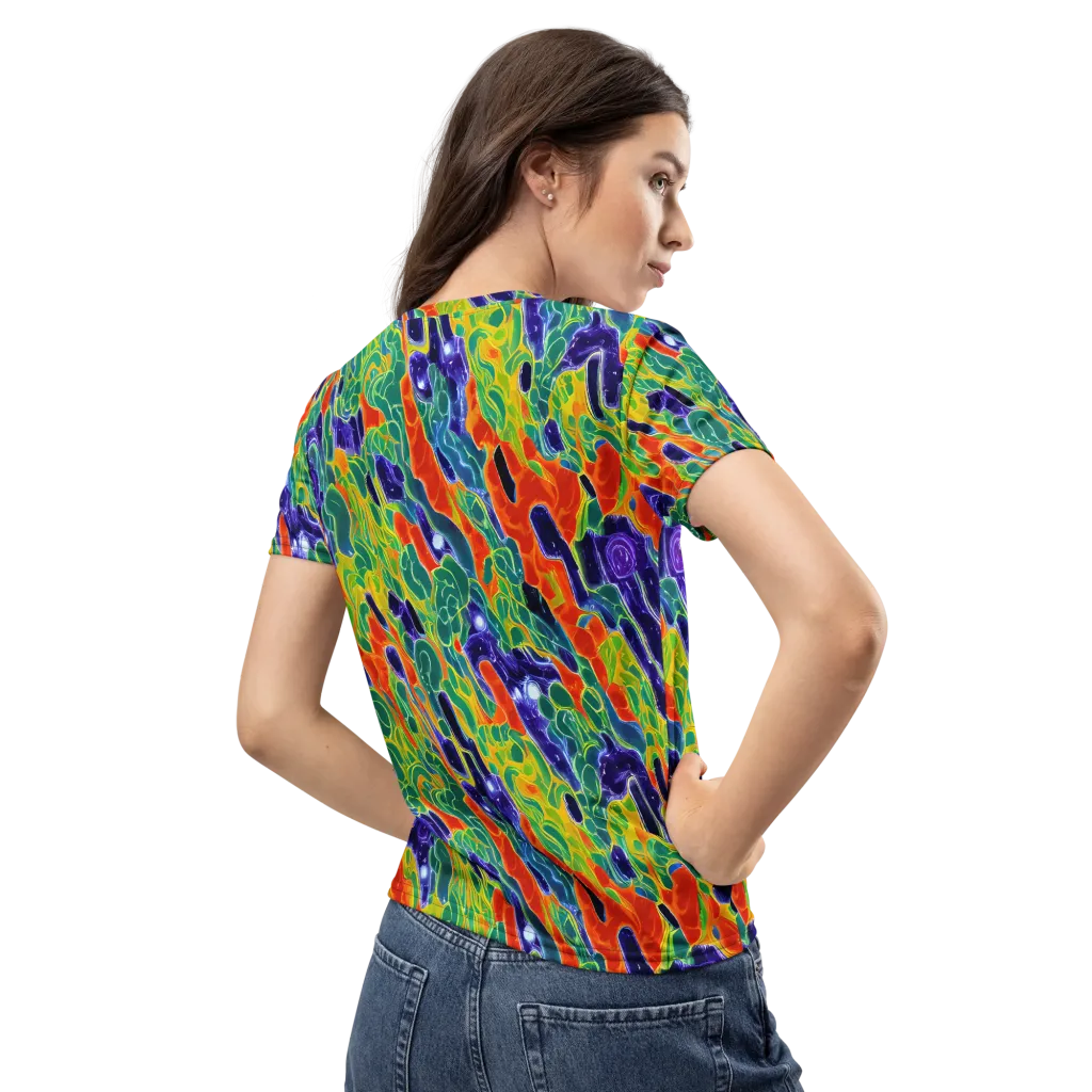 Liquid Tropics on Women's Crew Neck T-Shirt — Back