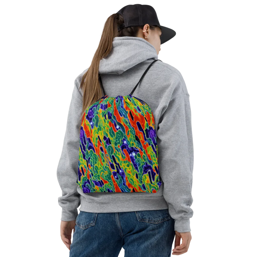 Liquid Tropics on Drawstring Bag — Front