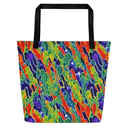 Liquid Tropics on a Large Tote Bag W/ Pocket
