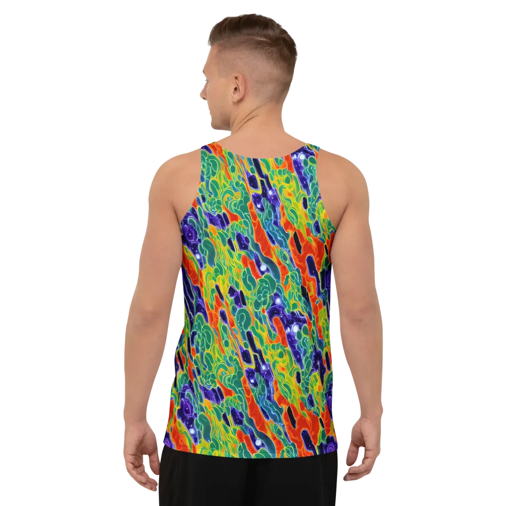 Liquid Tropics on Men's Tank Top — Back