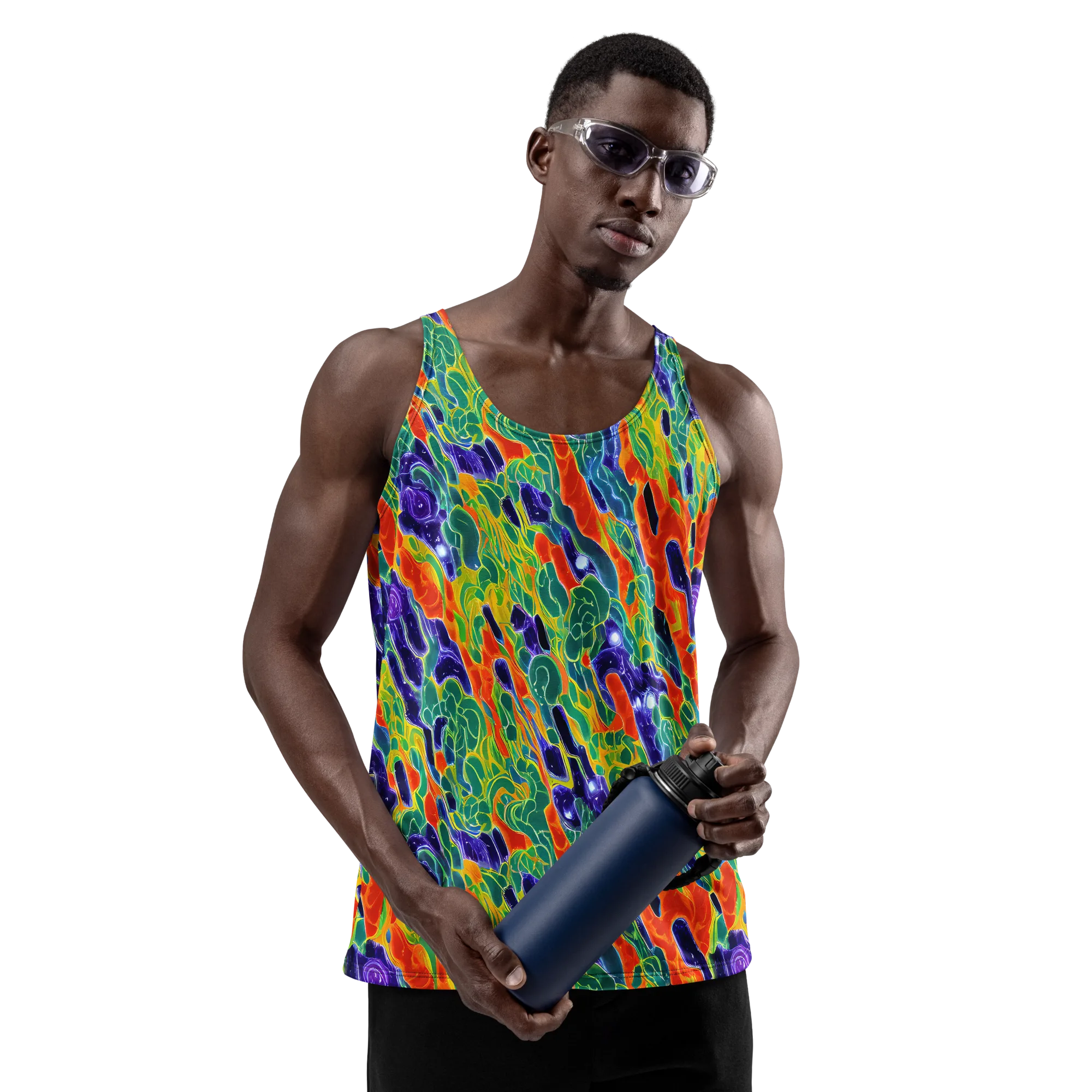 Liquid Tropics on Men's Tank Top — Front