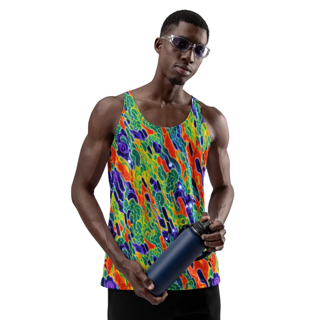 Liquid Tropics on Men's Tank Top — Front