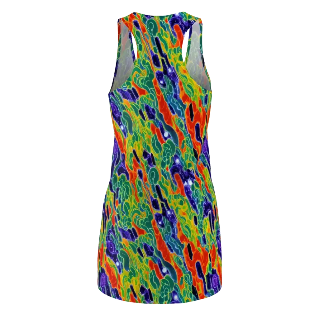 Liquid Tropics on Racerback Dress — Back