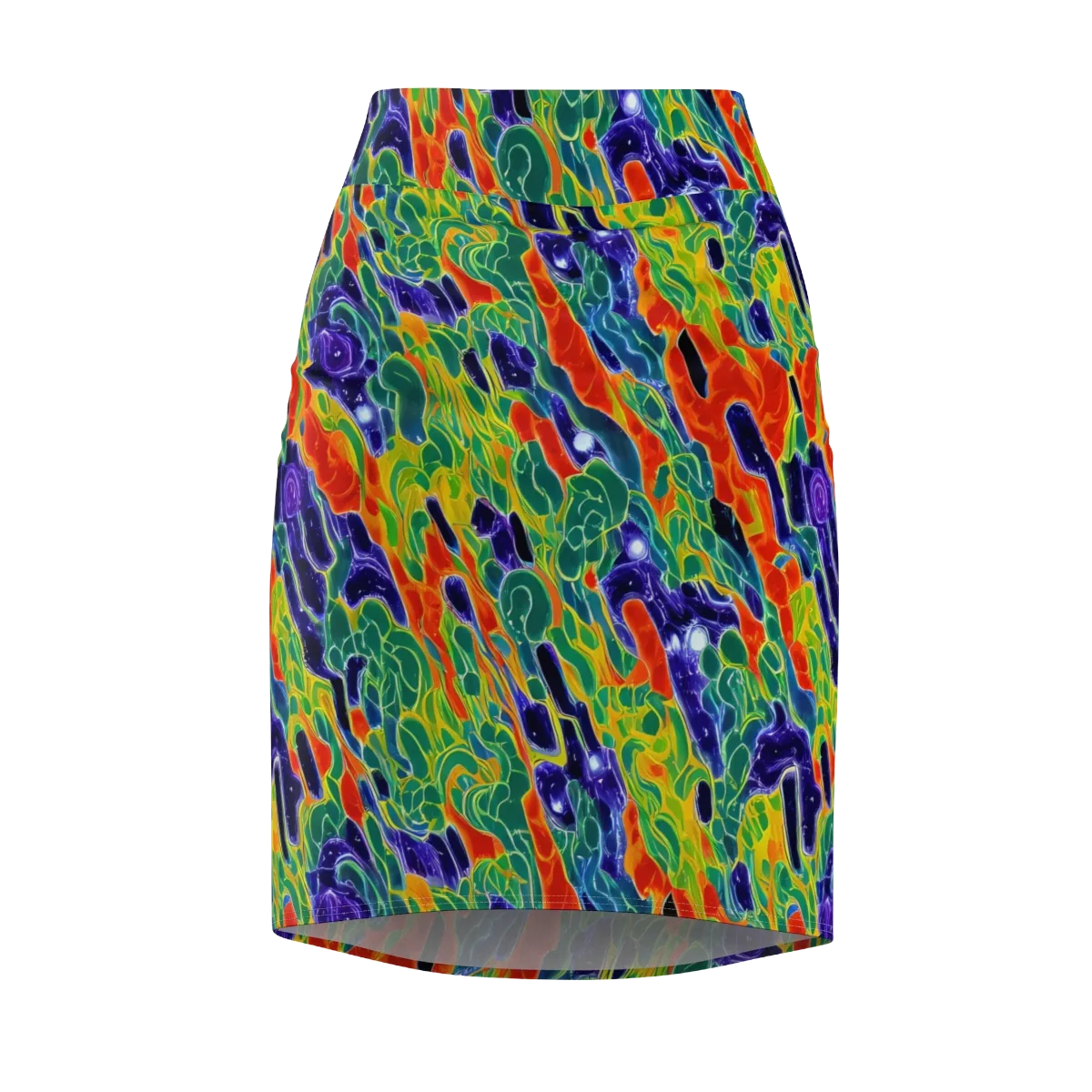 Liquid Tropics on Pencil Skirt — Front
