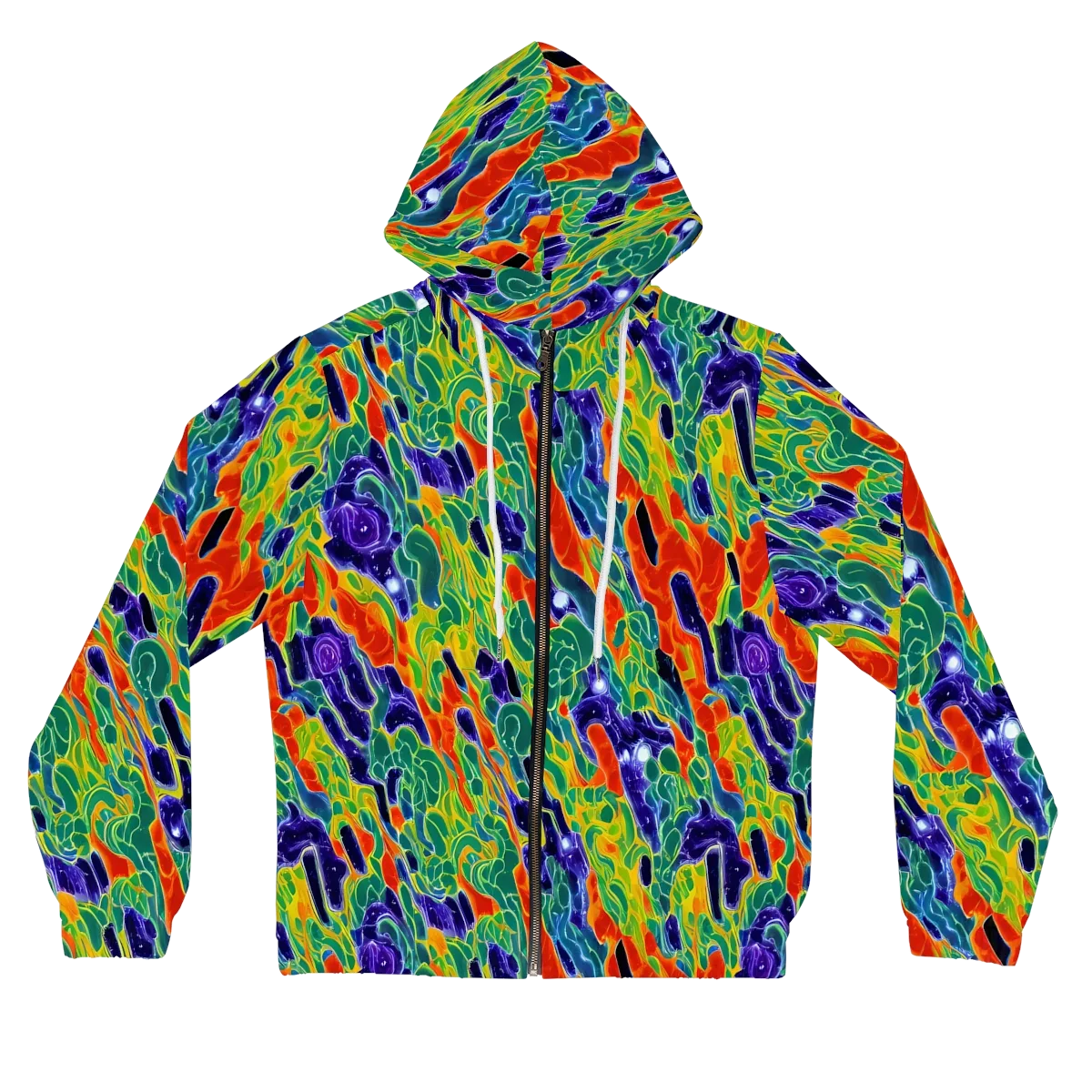 Liquid Tropics on Women's Full-Zip Hoodie — Front