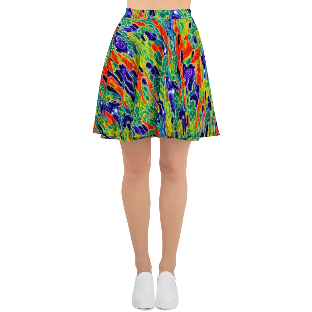 Liquid Tropics on Skater Skirt — Front