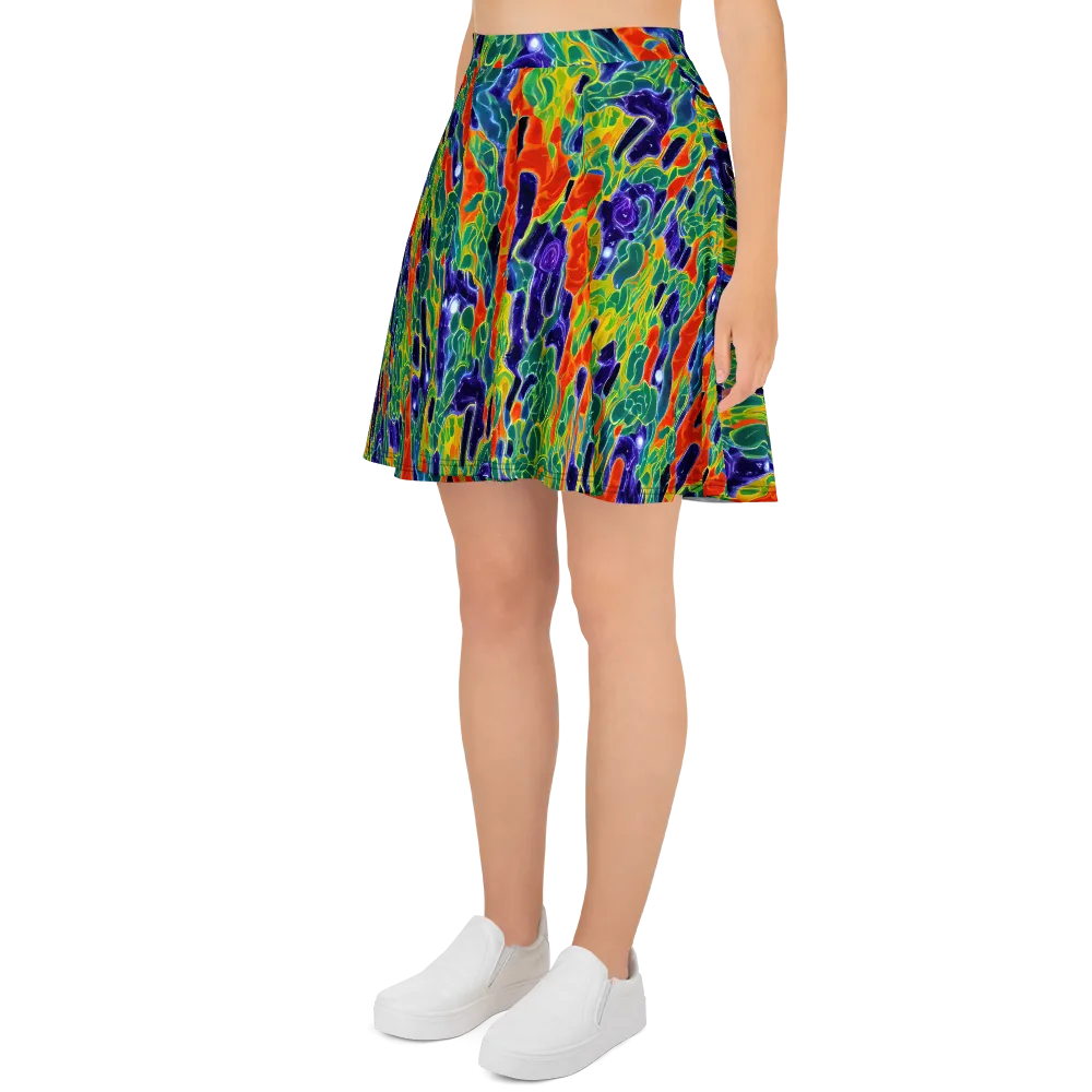 Liquid Tropics on Skater Skirt — Left