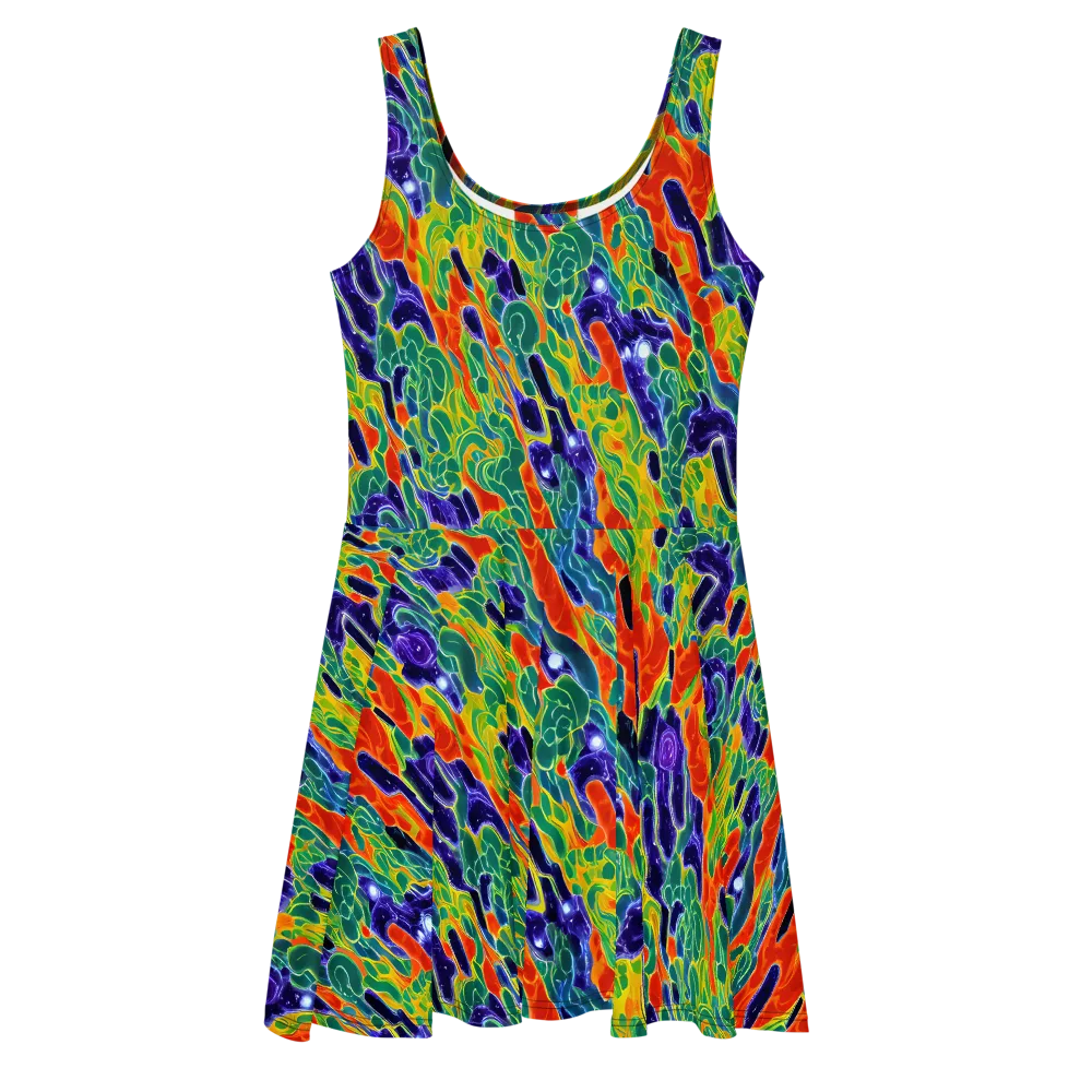 Liquid Tropics on Skater Dress — Front