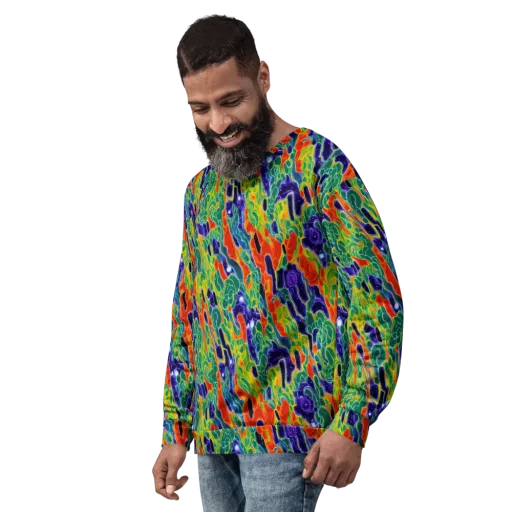 Liquid Tropics on a Sweatshirt