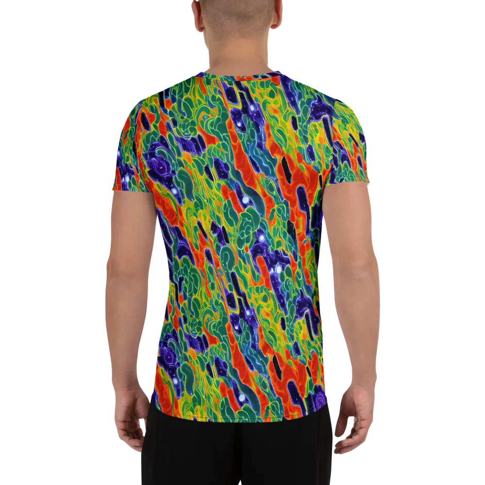 Liquid Tropics on Men's Athletic T-Shirt — Back