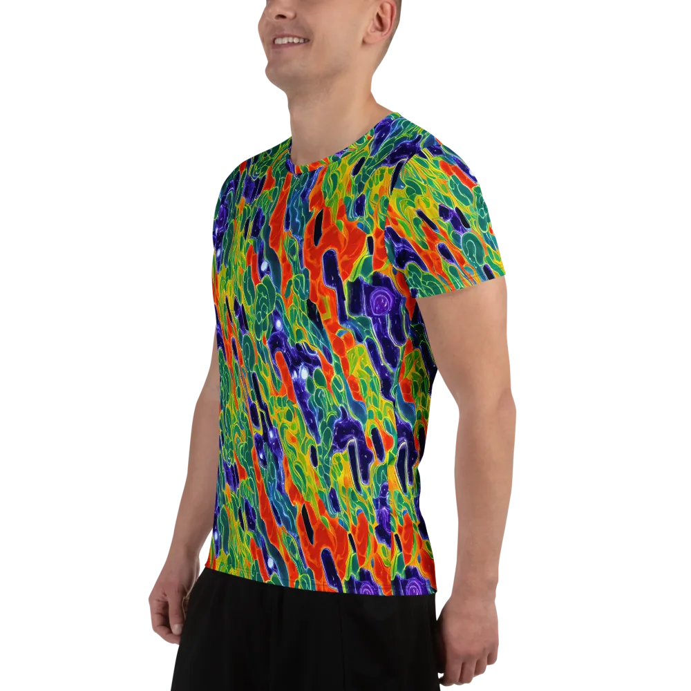 Liquid Tropics on Men's Athletic T-Shirt — Left