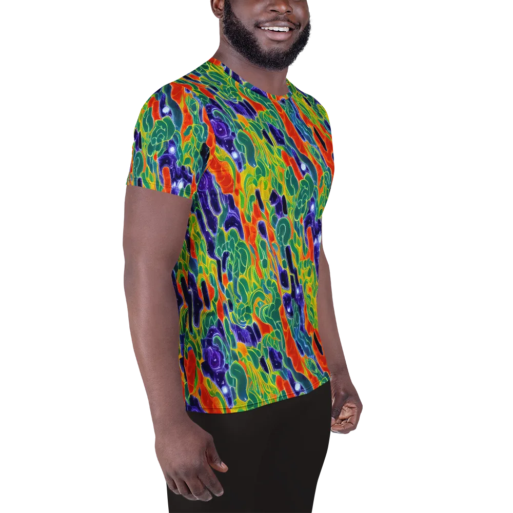 Liquid Tropics on Men's Athletic T-Shirt — Right