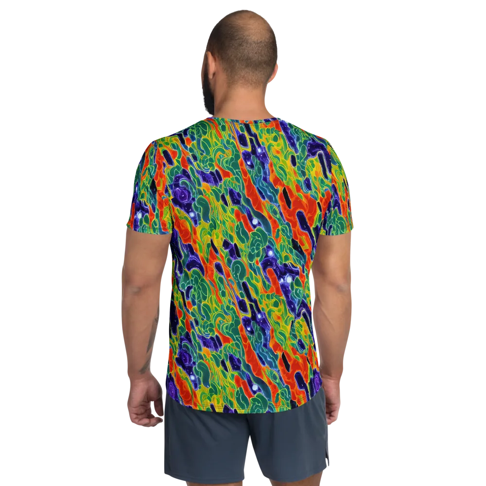 Liquid Tropics on Men's Athletic T-Shirt — Back