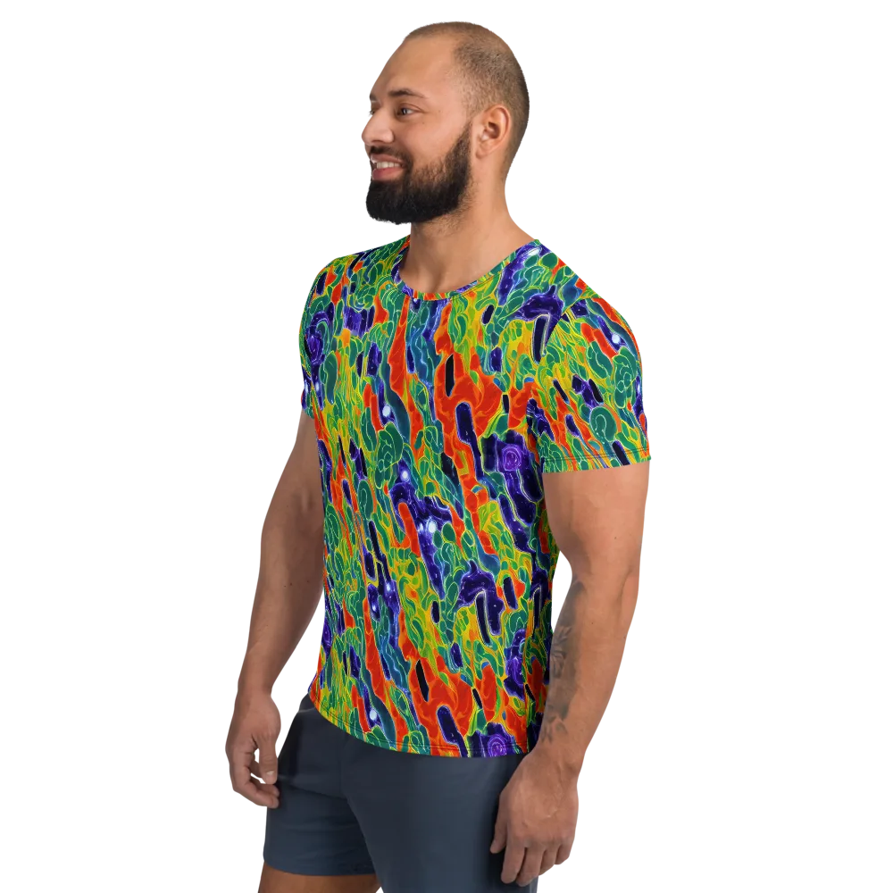 Liquid Tropics on Men's Athletic T-Shirt — Left