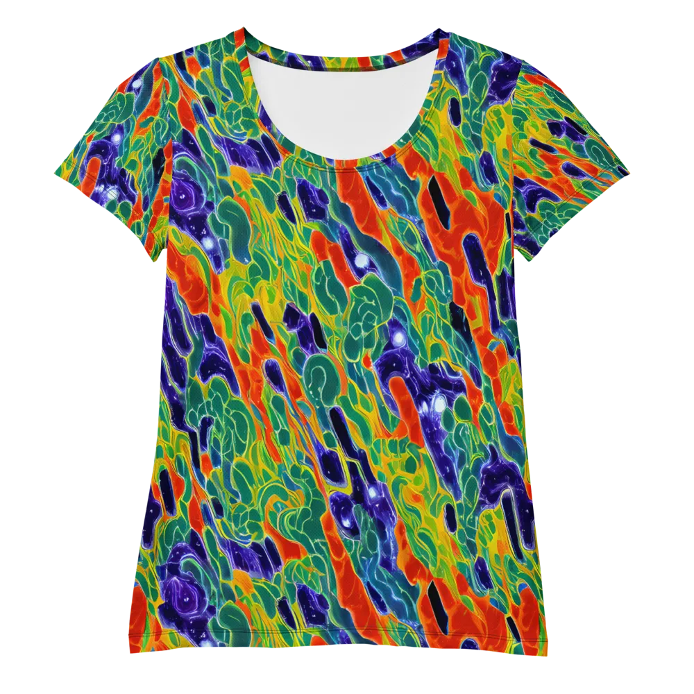 Liquid Tropics on Women's Athletic T-Shirt — Front