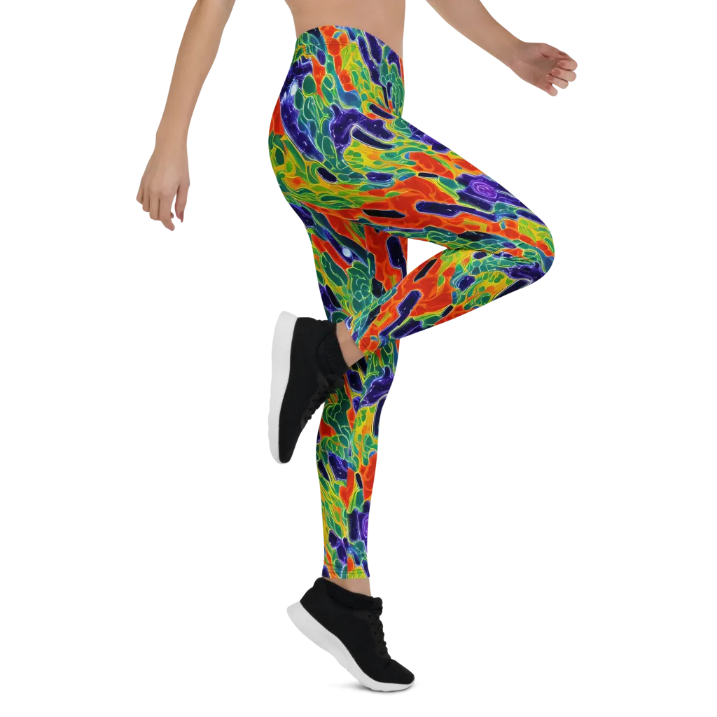 Liquid Tropics on Leggings — Right