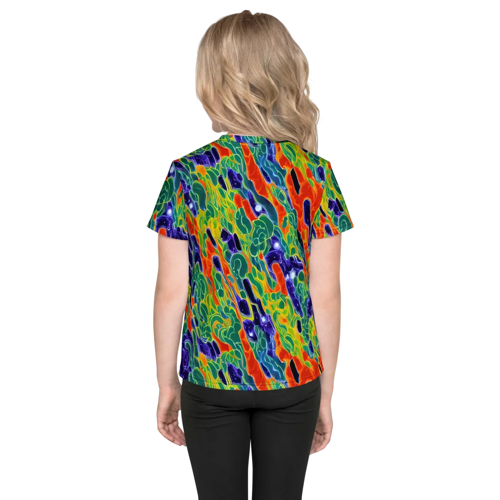 Liquid Tropics on Kids Crew Neck T-Shirt — Back