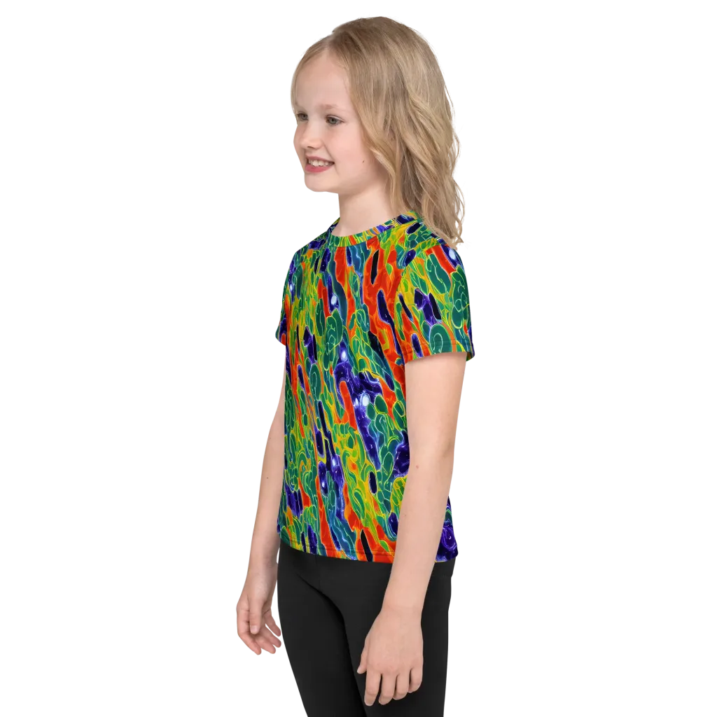 Liquid Tropics on Kids Crew Neck T-Shirt — Left