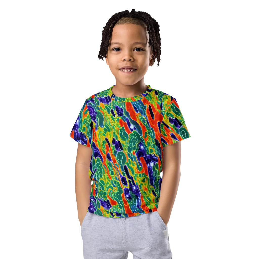 Liquid Tropics on Kids Crew Neck T-Shirt — Front