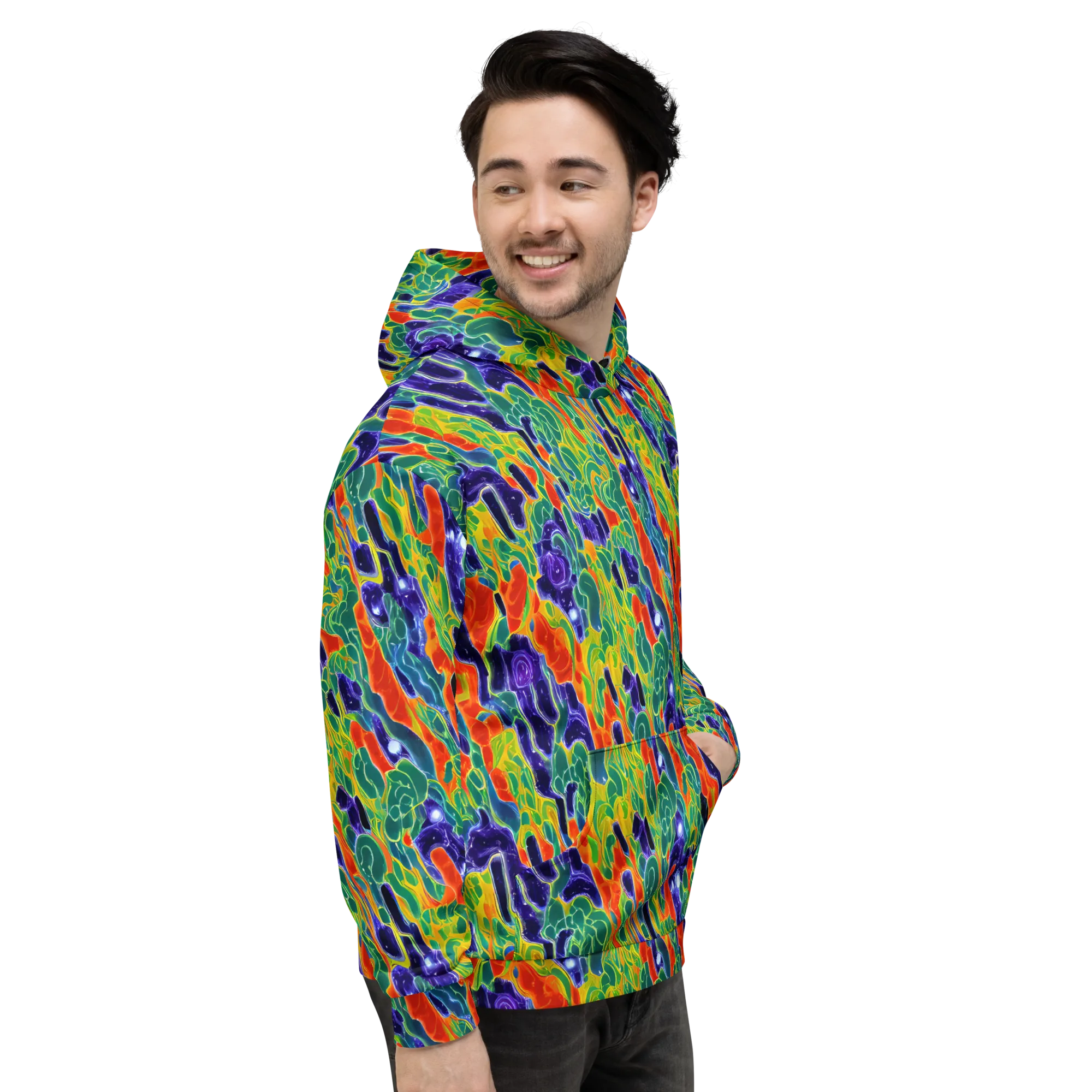 Liquid Tropics on Hoodie — Right
