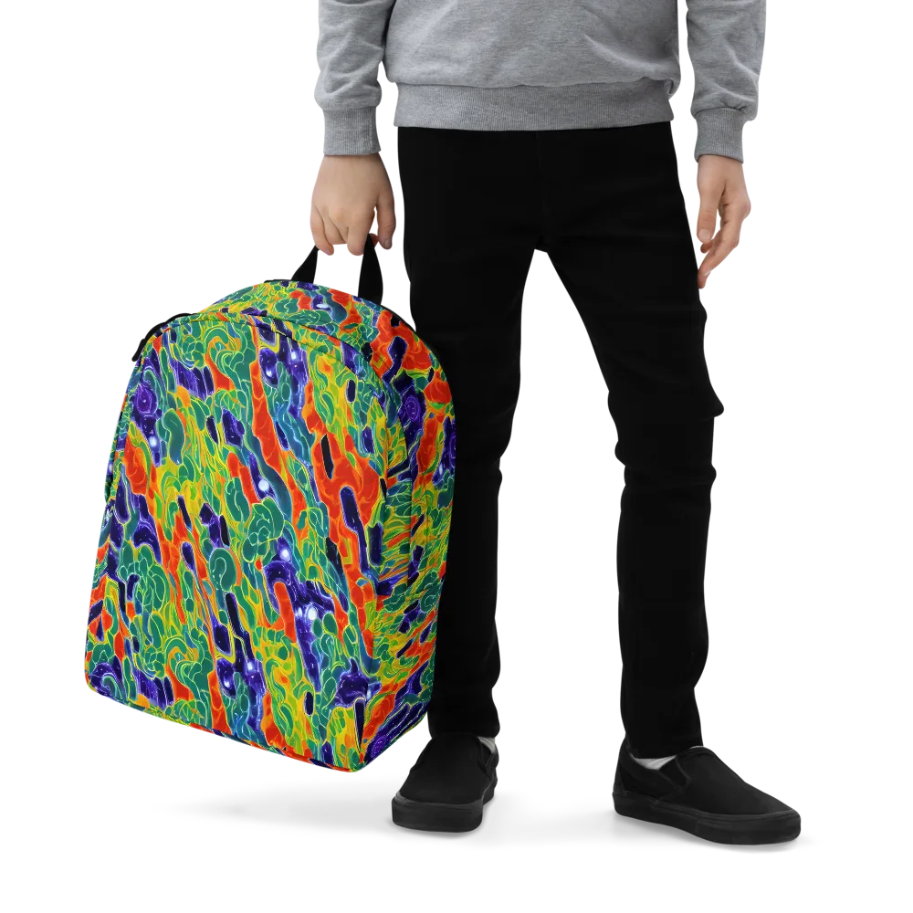 Liquid Tropics on Minimalist Backpack — Zoomed-in