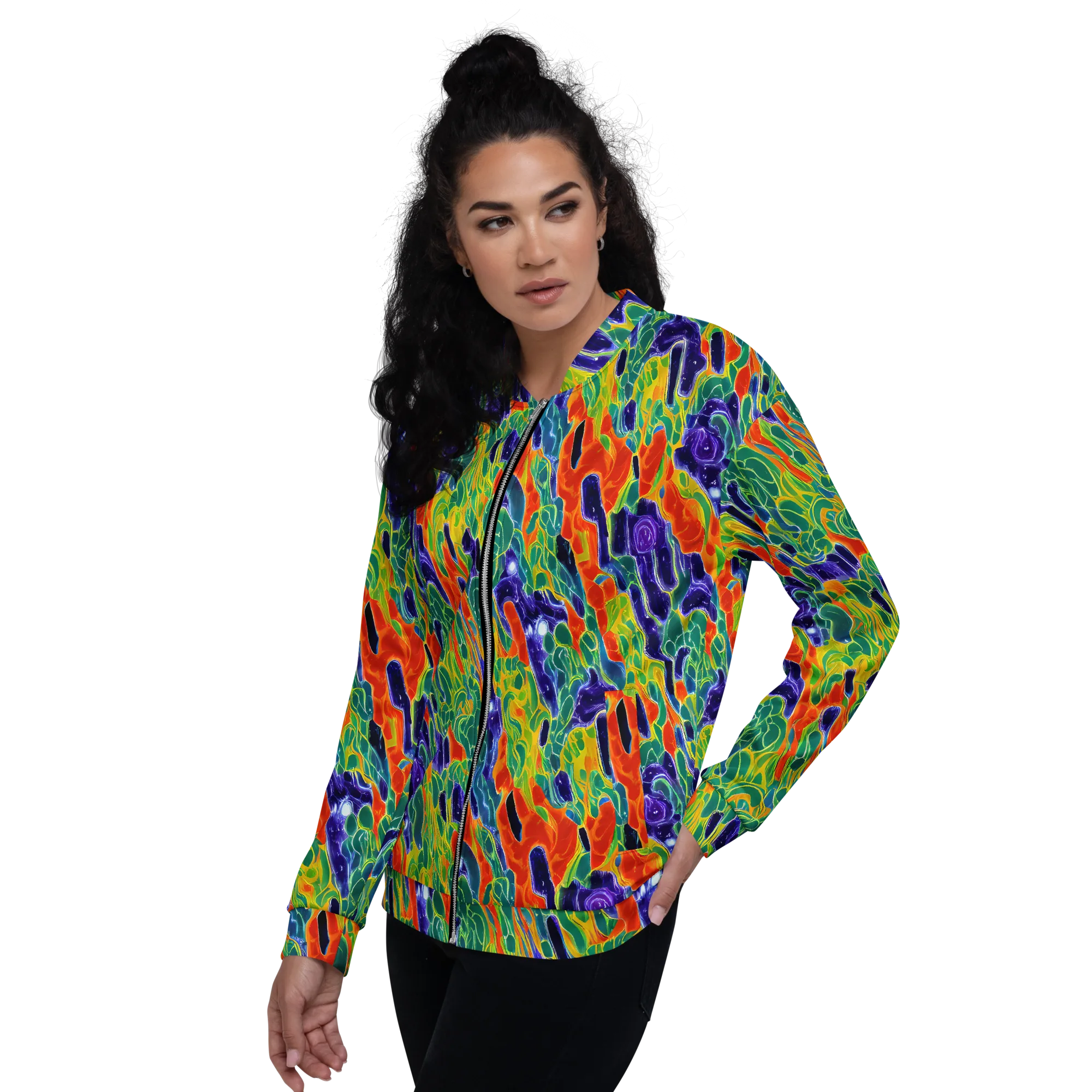 Liquid Tropics on Bomber Jacket — Left