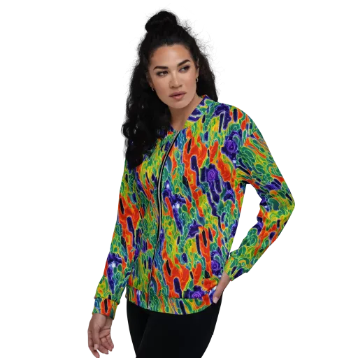 Liquid Tropics on a Bomber Jacket