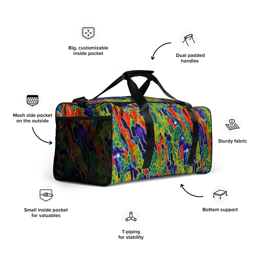 Liquid Tropics on Duffle Bag — Right Front
