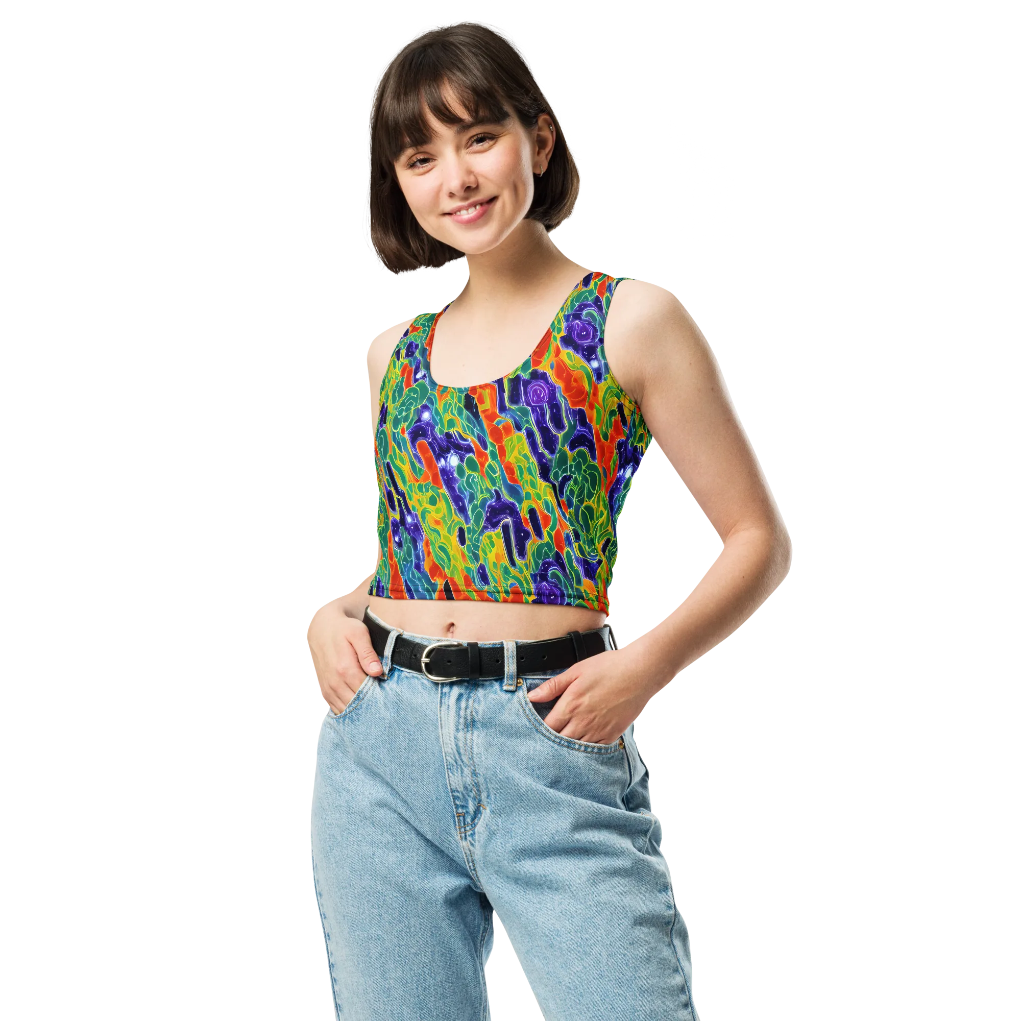 Liquid Tropics on Crop Top — Front