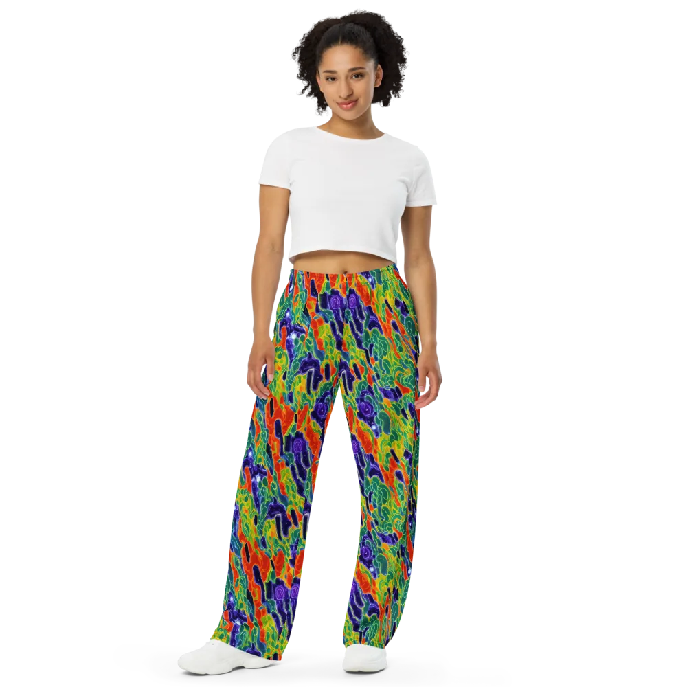 Liquid Tropics on Wide-Leg Pants — Front