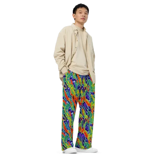 Liquid Tropics on a Wide-Leg Pants