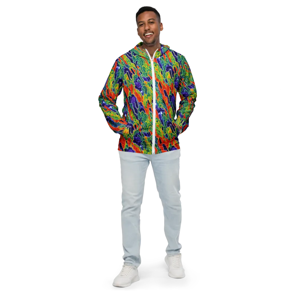 Liquid Tropics on Men's Windbreaker — Front