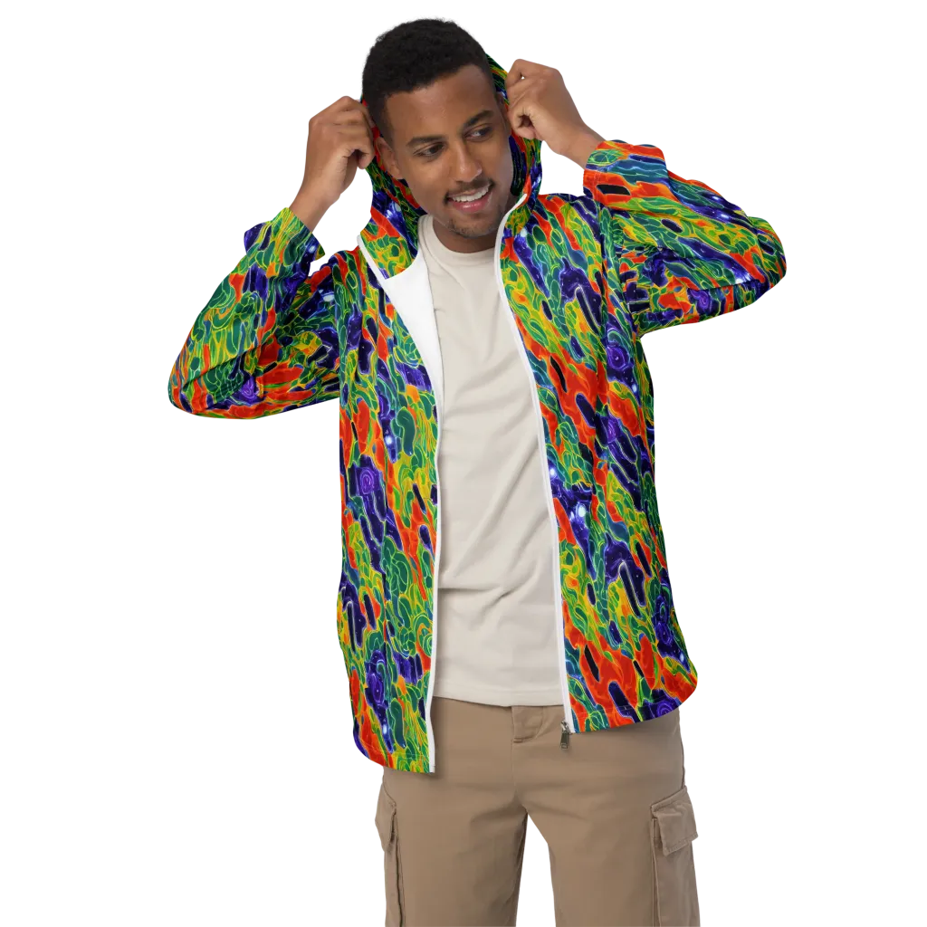 Liquid Tropics on Men's Windbreaker — Front