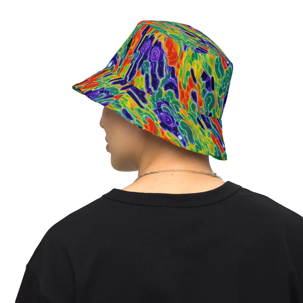 Liquid Tropics on Reversible Bucket Hat — Back Inside