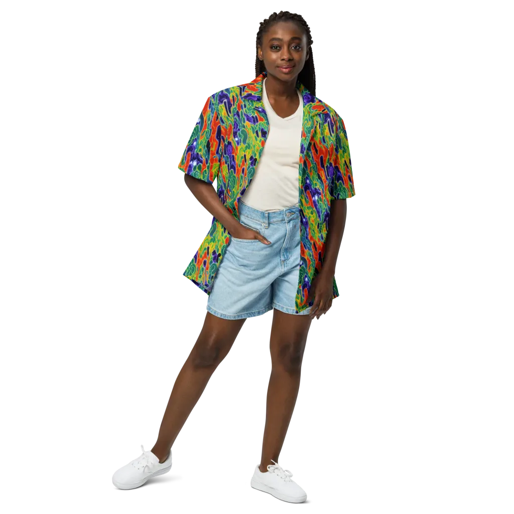 Liquid Tropics on Button Shirt — Front