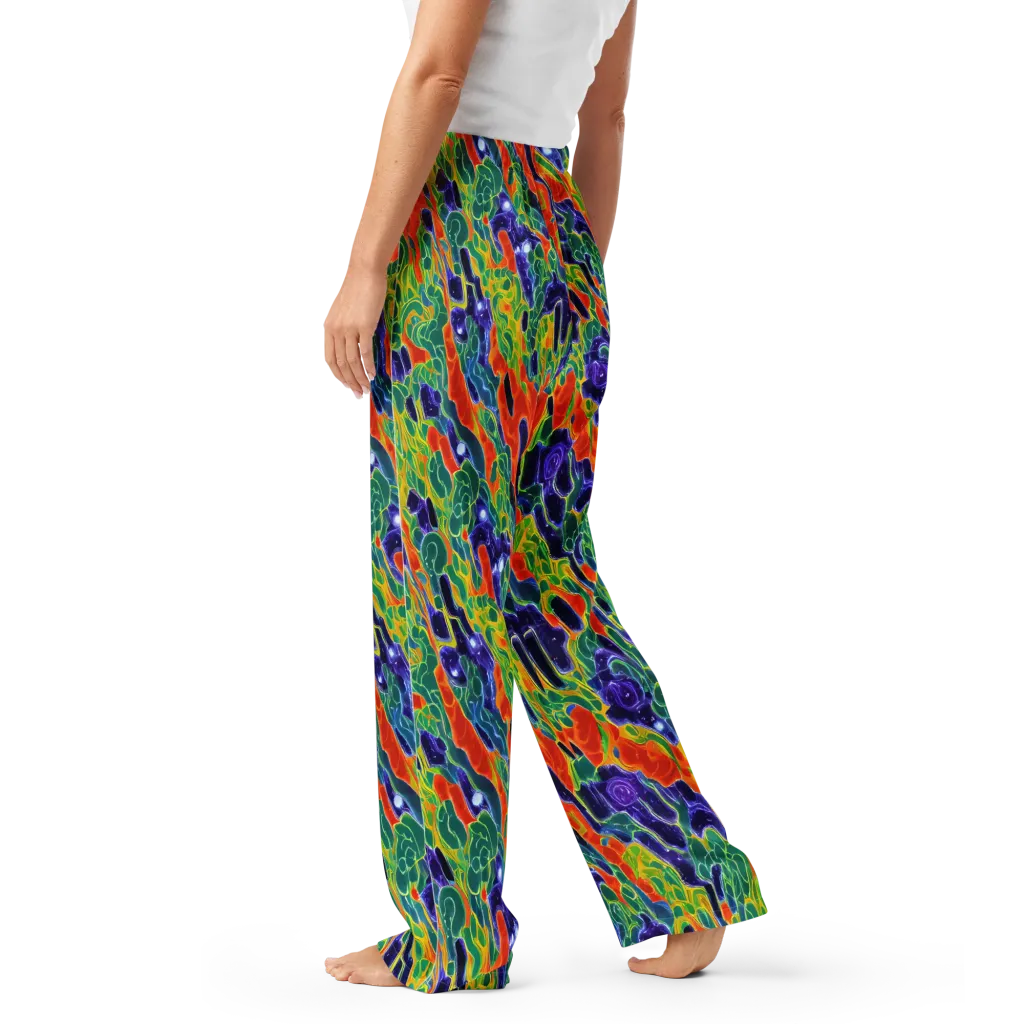 Liquid Tropics on Women's Pajama Pants — Left