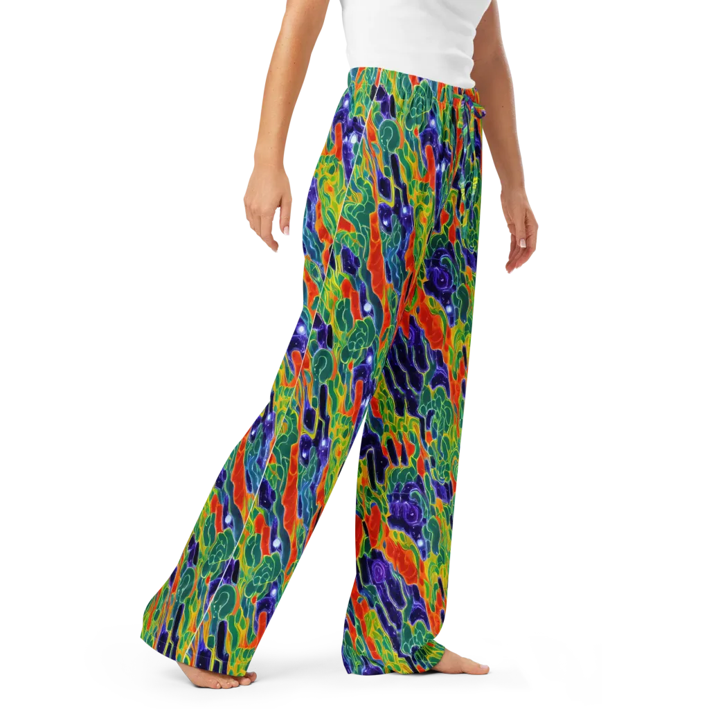 Liquid Tropics on Women's Pajama Pants — Right Front