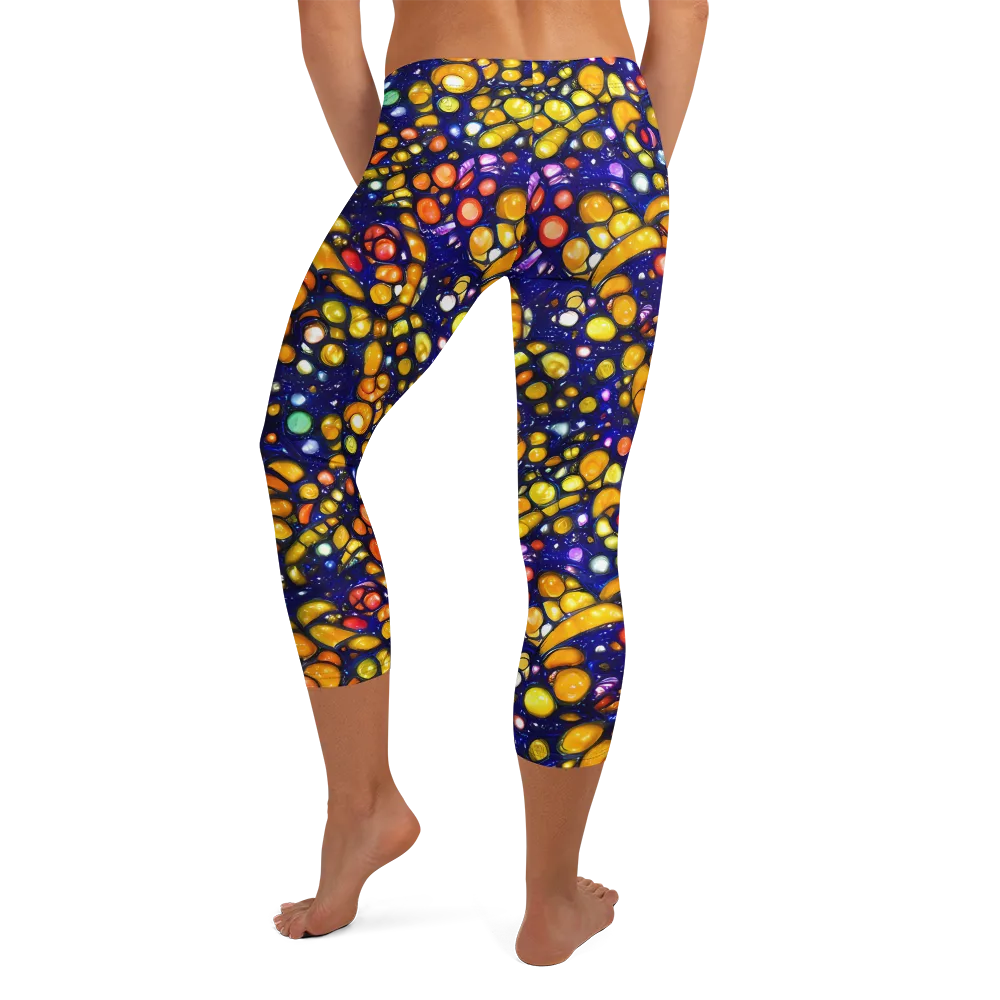 Ultramarine Carnival on Capri Leggings — Back
