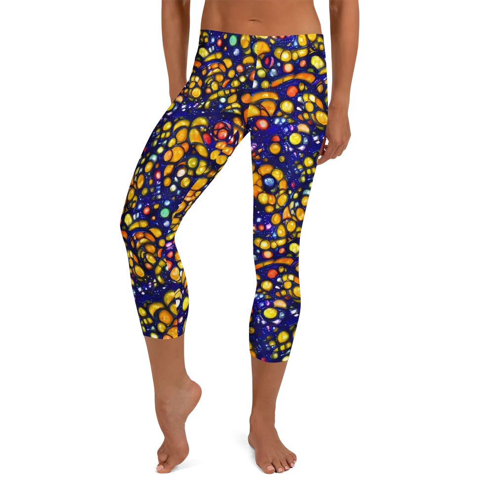 Ultramarine Carnival on Capri Leggings — Front