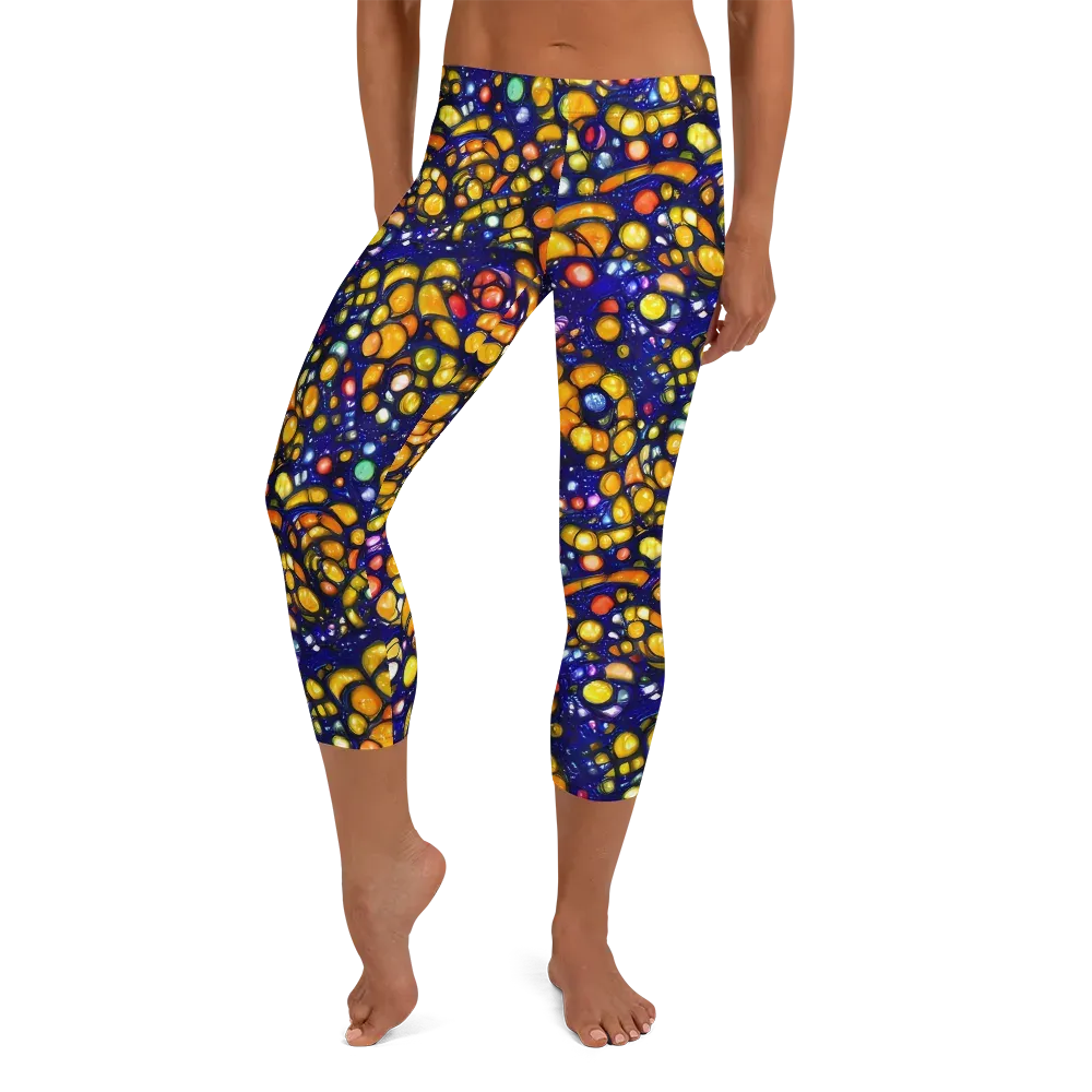 Ultramarine Carnival on Capri Leggings — Front