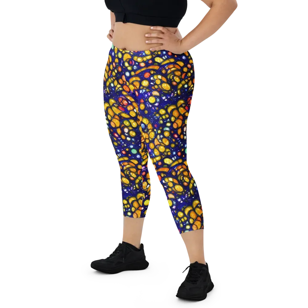 Ultramarine Carnival on Capri Leggings — Front