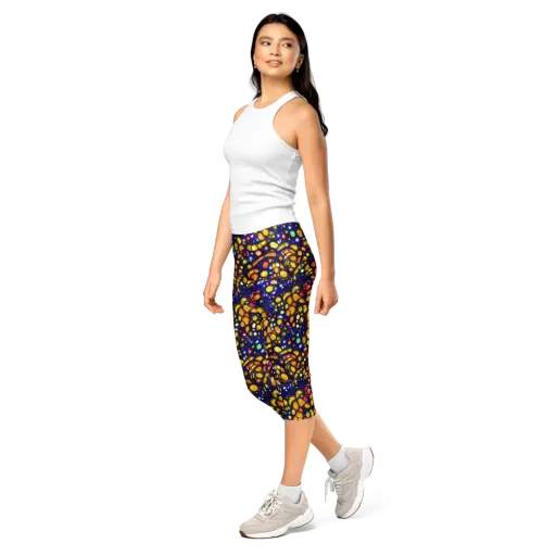 Ultramarine Carnival on a Capri Leggings