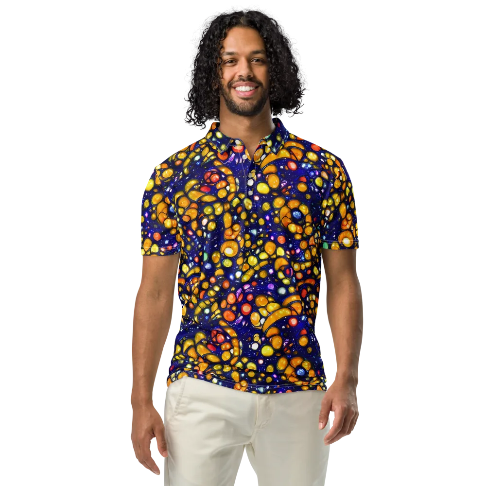 Ultramarine Carnival on Men's Slim Fit Polo Shirt — Front