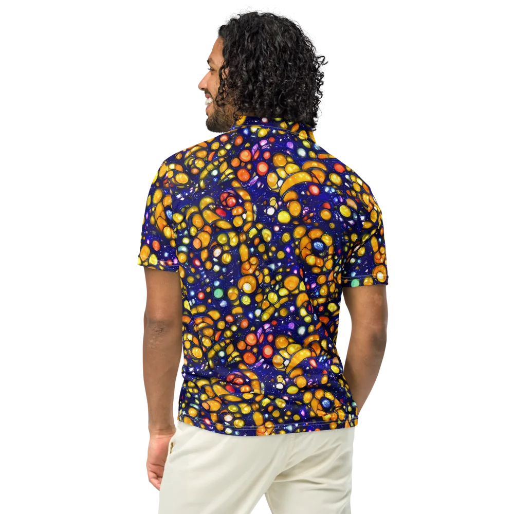 Ultramarine Carnival on Men's Slim Fit Polo Shirt — Back