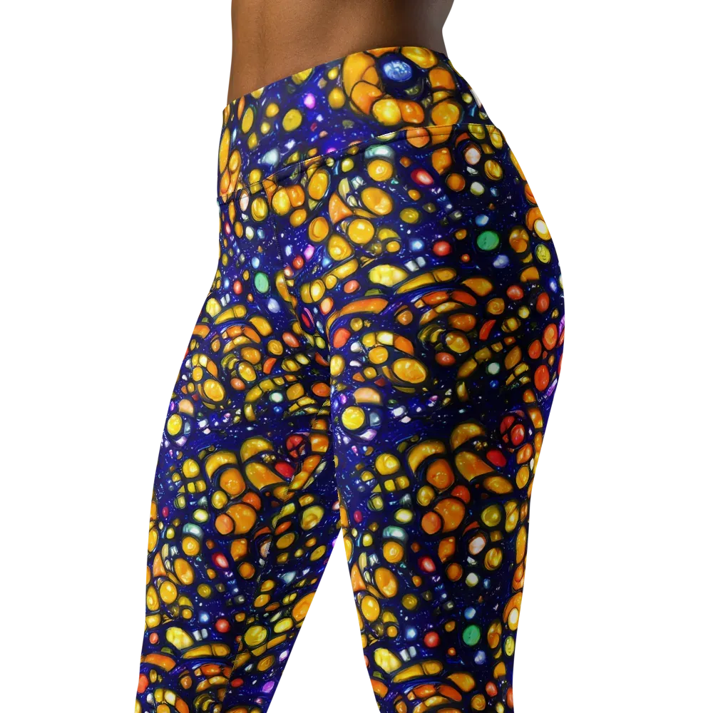 Ultramarine Carnival on Yoga Leggings — Left Front