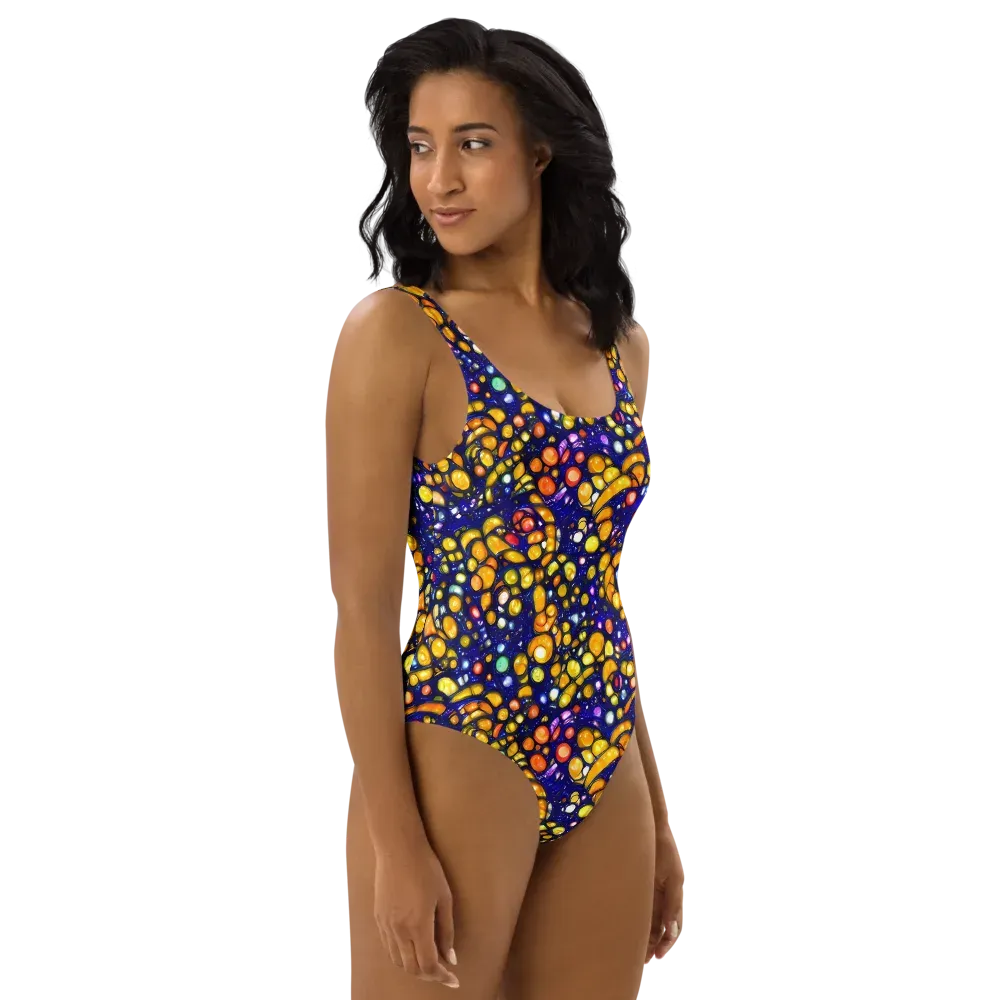 Ultramarine Carnival on One-Piece Swimsuit — Right