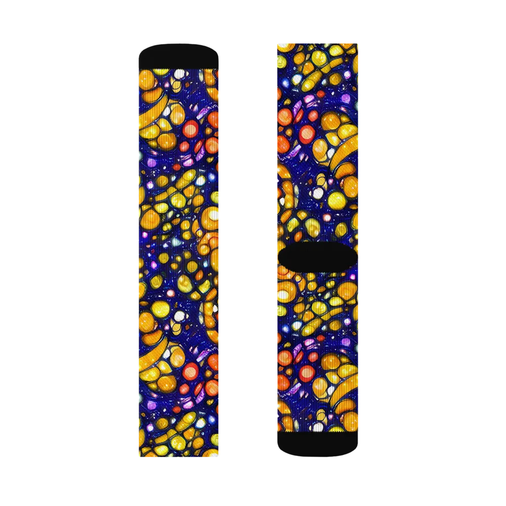 Ultramarine Carnival on Socks — Right Sock
