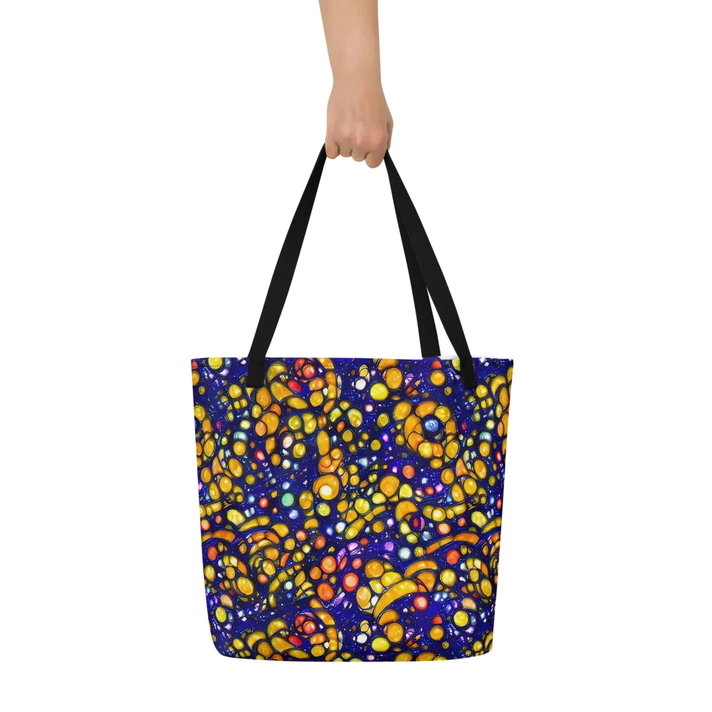 Ultramarine Carnival on Large Tote Bag W/ Pocket — Front
